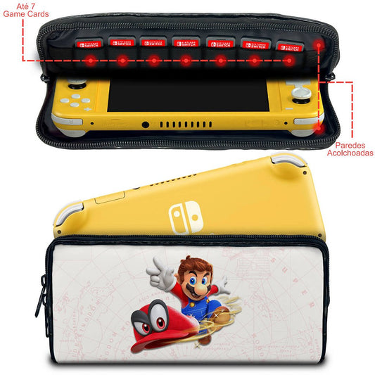 Case Nintendo Switch Lite Bolsa Estojo - Super Mario Odyssey