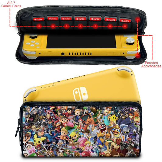 Case Nintendo Switch Lite Bolsa Estojo - Super Smash Bros. Ultimate