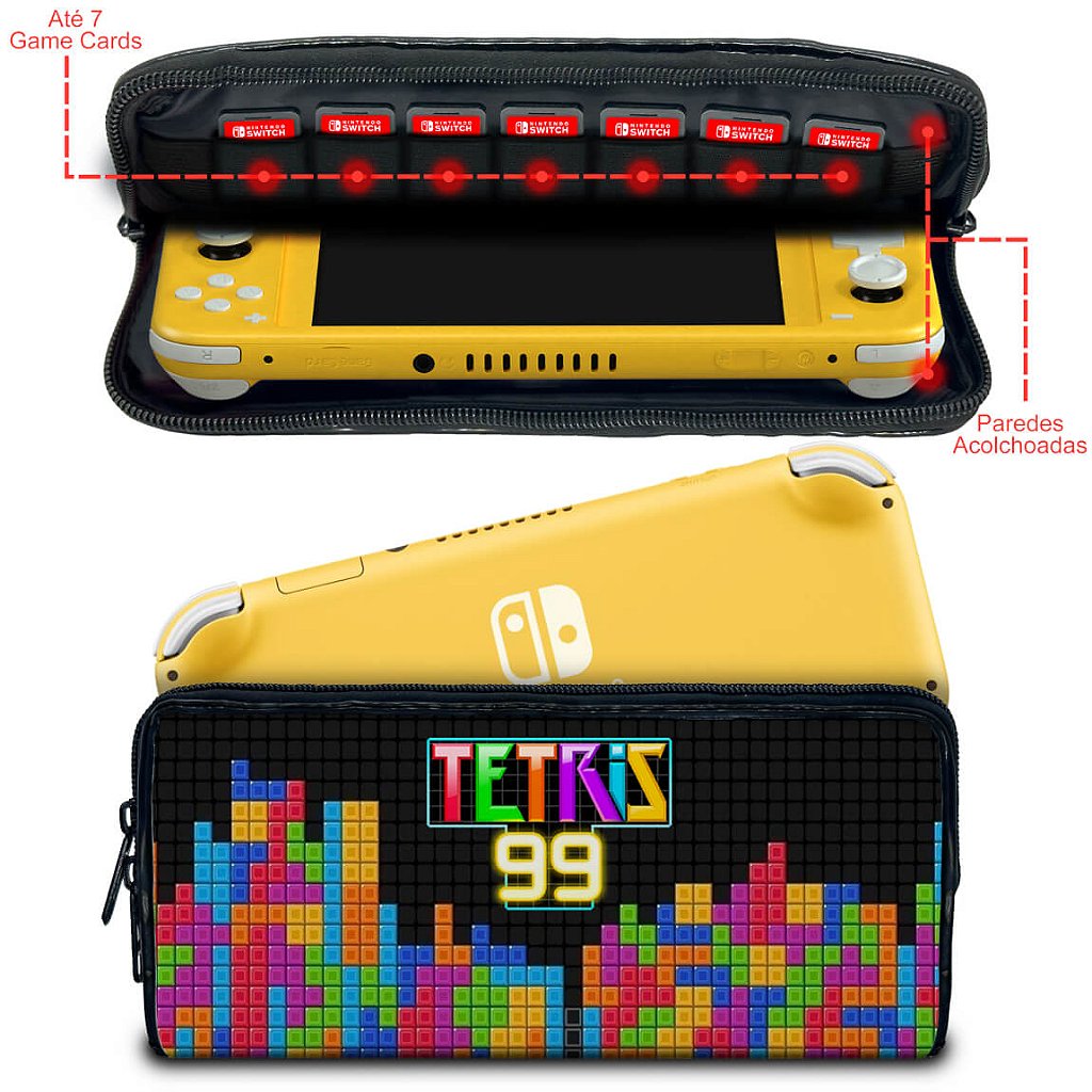 Case Nintendo Switch 1 Lite Bolsa Estojo - Tetris 99 - Pop Arte Skins - foto 2