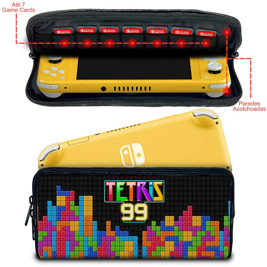 Case Nintendo Switch Lite Bolsa Estojo - Tetris 99