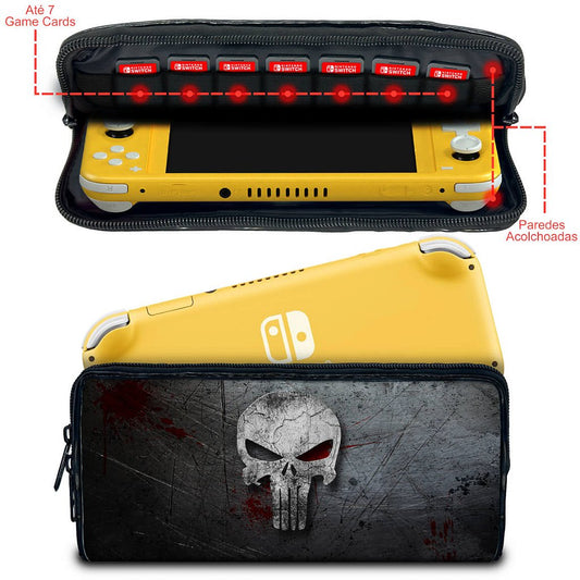 Case Nintendo Switch Lite Bolsa Estojo - The Punisher Justiceiro