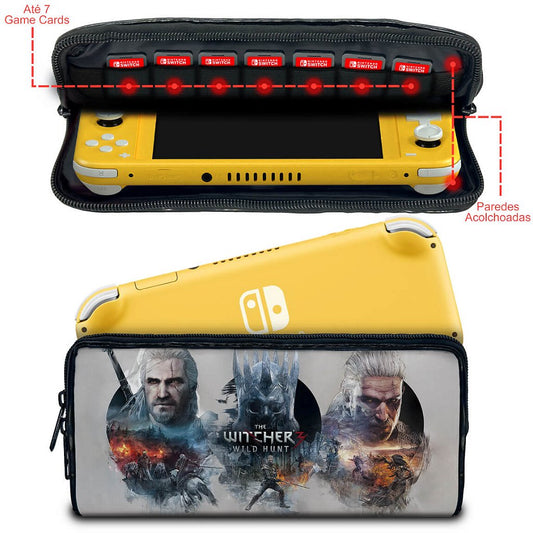 Case Nintendo Switch Lite Bolsa Estojo - The Witcher 3: Wild Hunt