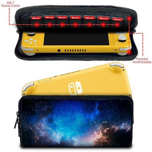 Case Nintendo Switch Lite Bolsa Estojo - Universo Cosmos