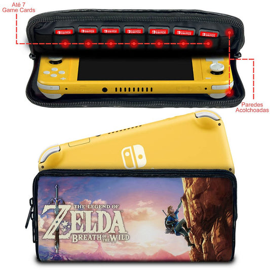 Case Nintendo Switch Lite Bolsa Estojo - Zelda Breath Of The Wild