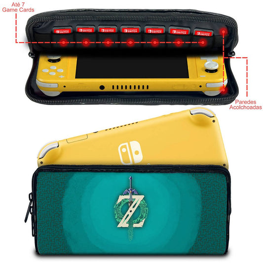 Case Nintendo Switch Lite Bolsa Estojo - Zelda Tears of the Kingdom