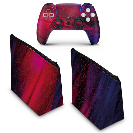 KIT Capa Case e Skin Anti-Rage PS5 Controle - Abstrato #101