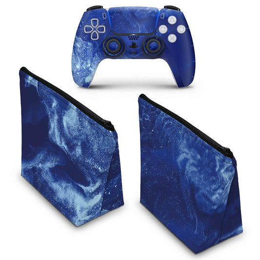 KIT Capa Case e Skin Anti-Rage PS5 Controle - Abstrato #106
