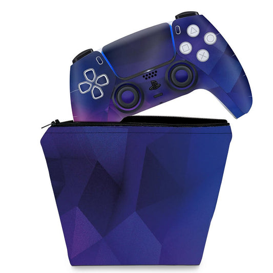 KIT Capa Case e Skin Anti-Rage PS5 Controle - Abstrato #92