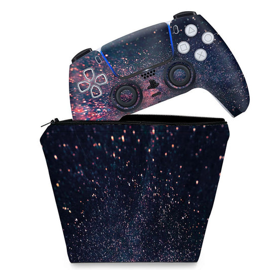 KIT Capa Case e Skin Anti-Rage PS5 Controle - Abstrato #97