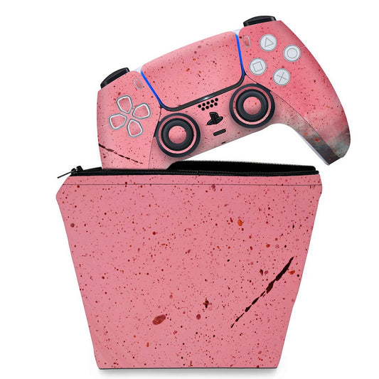 KIT Capa Case e Skin Anti-Rage PS5 Controle - Abstrato #99