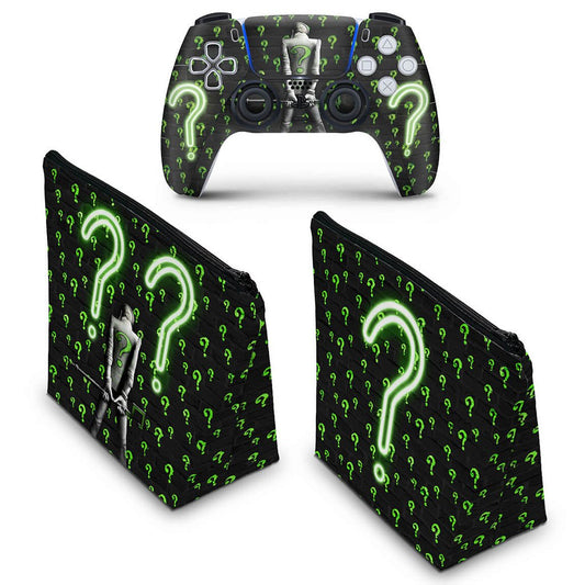KIT Capa Case e Skin Anti-Rage PS5 Controle - Charada