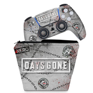 KIT Capa Case e Skin Anti-Rage PS5 Controle - Days Gone - Pop Arte Skins