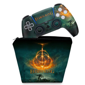 KIT Capa Case e Skin Anti-Rage PS5 Controle - Elden Ring - Pop Arte Skins