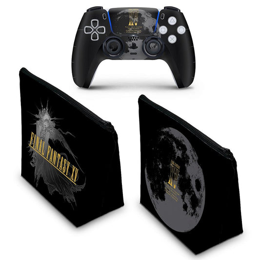 KIT Capa Case e Skin Anti-Rage PS5 Controle - Final Fantasy XV Bundle