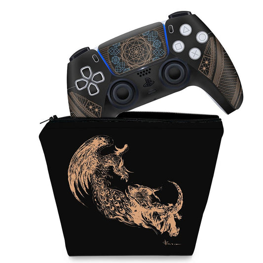 KIT Capa Case e Skin Anti-Rage PS5 Controle - Final Fantasy XVI Edition