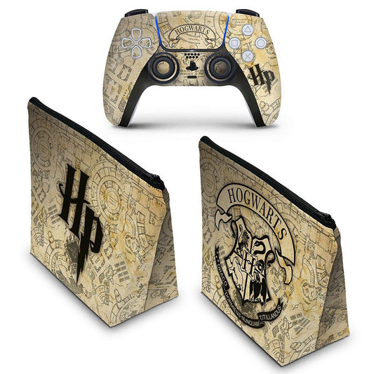 KIT Capa Case e Skin Anti-Rage PS5 Controle - Harry Potter