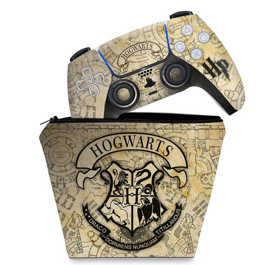 KIT Capa Case e Skin Anti-Rage PS5 Controle - Harry Potter
