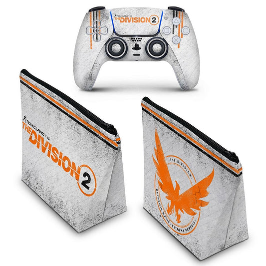 KIT Capa Case e Skin Anti-Rage PS5 Controle - The Division 2