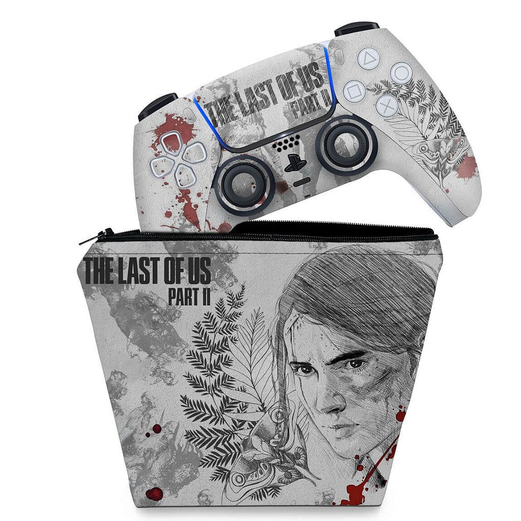 KIT Capa Case e Skin Anti-Rage PS5 Controle - Modelo 107