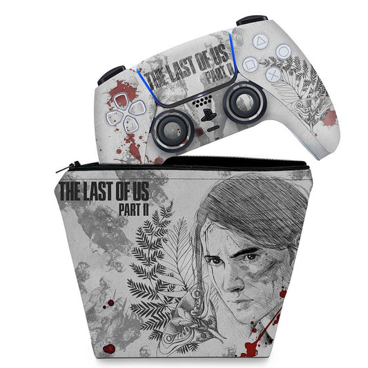KIT Capa Case e Skin Anti-Rage PS5 Controle - The Last Of Us Part II