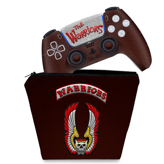 KIT Capa Case e Skin Anti-Rage PS5 Controle - The Warriors