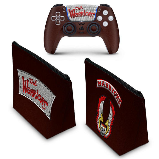 KIT Capa Case e Skin Anti-Rage PS5 Controle - The Warriors