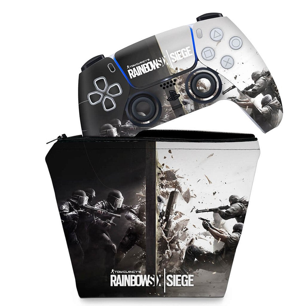 KIT Capa Case e Skin Anti-Rage PS5 Controle - Tom Clancy's Rainbow Six Siege