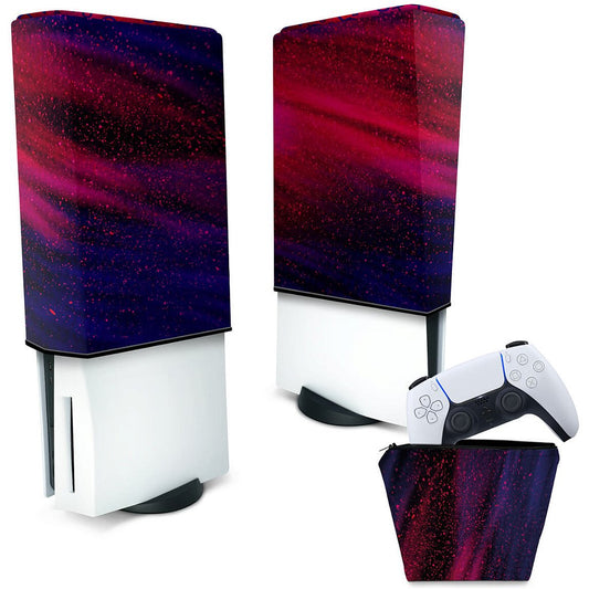 KIT Capa Anti Poeira e Case Controle PS5 Fat Vertical - Abstrato #101