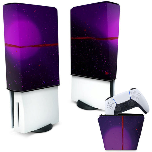 KIT Capa Anti Poeira e Case Controle PS5 Fat Vertical - Abstrato #102