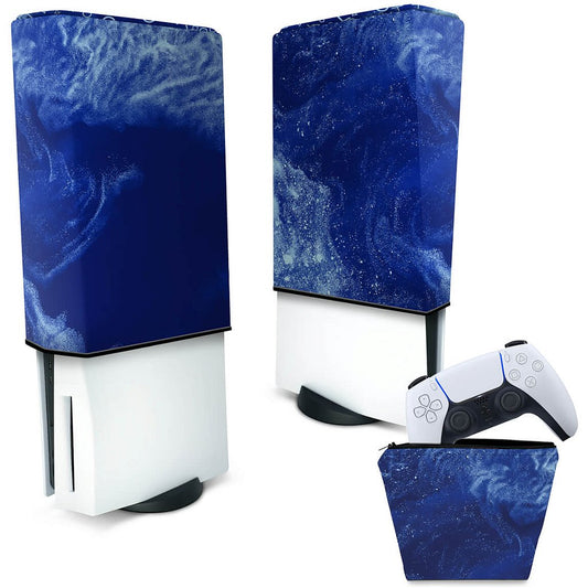 KIT Capa Anti Poeira e Case Controle PS5 Fat Vertical - Abstrato #106