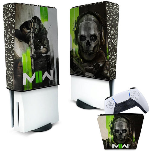 KIT Capa Anti Poeira e Case Controle PS5 Fat Vertical - Call Of Duty Modern Warfare II