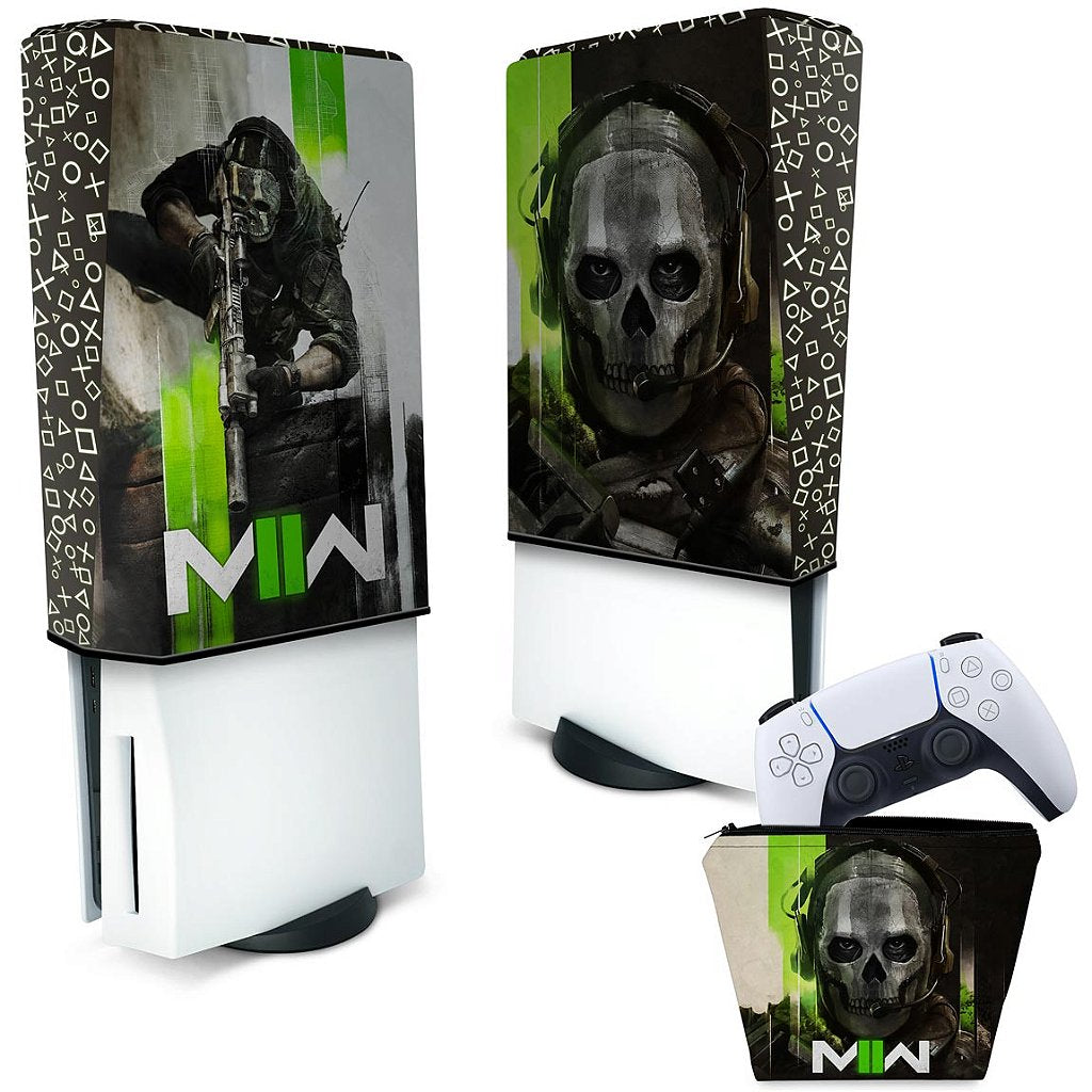 KIT Capa Anti Poeira e Case Controle PS5 Fat Vertical - Call Of Duty Modern Warfare II