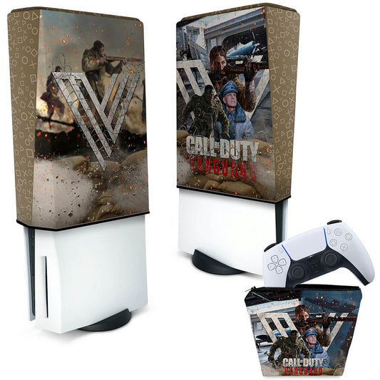 KIT Capa Anti Poeira e Case Controle PS5 Fat Vertical - Call of Duty Vanguard