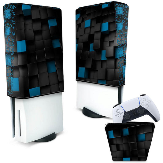KIT Capa Anti Poeira e Case Controle PS5 Fat Vertical - Cubos