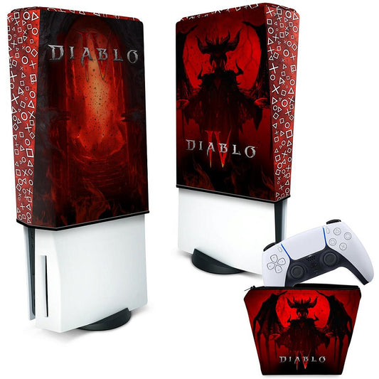 KIT Capa Anti Poeira e Case Controle PS5 Fat Vertical - Diablo IV 4