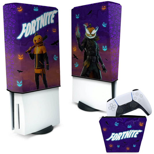 KIT Capa Anti Poeira e Case Controle PS5 Fat Vertical - Fortnite
