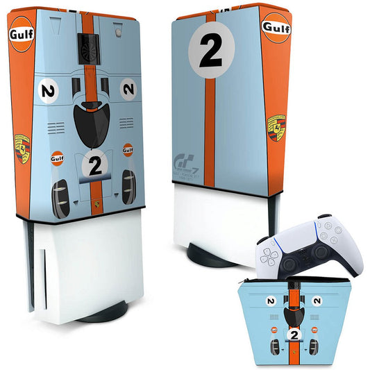 KIT Capa Anti Poeira e Case Controle PS5 Fat Vertical - Gran Turismo 7