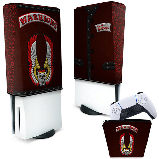 KIT Capa Anti Poeira e Case Controle PS5 Fat Vertical - The Warriors