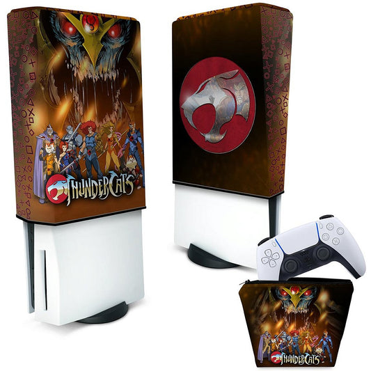 KIT Capa Anti Poeira e Case Controle PS5 Fat Vertical - Thundercats