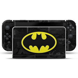 KIT Capa Anti Poeira e Skin Anti-Rage Nintendo Switch 1 Oled - Batman Comics - Pop Arte Skins - foto 3