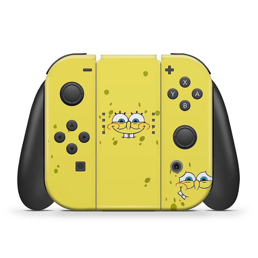 KIT Capa Anti Poeira e Skin Anti-Rage Nintendo Switch 1 Oled - Bob Esponja - Pop Arte Skins - foto 5