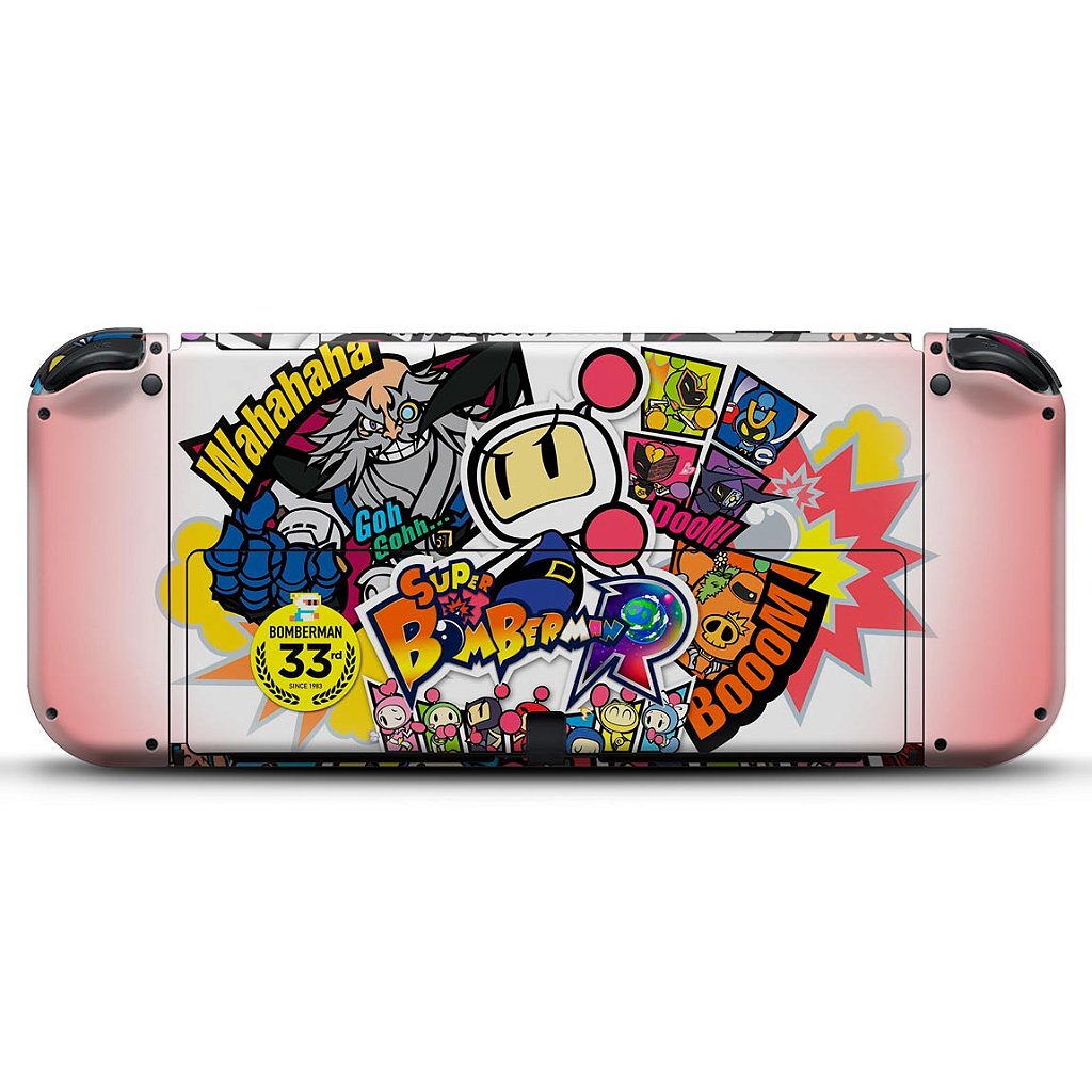 KIT Capa Anti Poeira e Skin Anti-Rage Nintendo Switch 1 Oled - Bomberman - Pop Arte Skins - foto 4