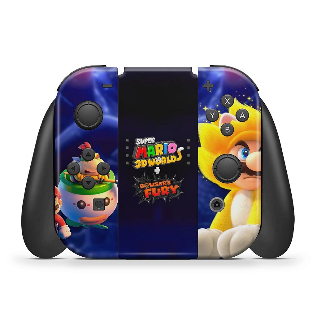 KIT Capa Anti Poeira e Skin Anti-Rage Nintendo Switch 1 Oled - Bowser s Fury - Pop Arte Skins - foto 5