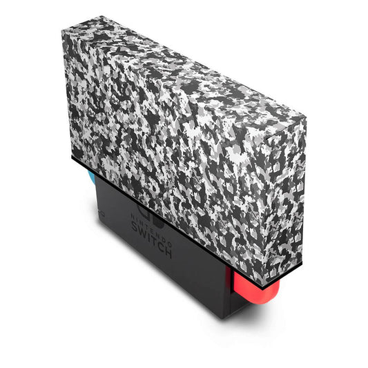 KIT Nintendo Switch Oled Skin e Capa Anti Poeira - Camuflada Cinza