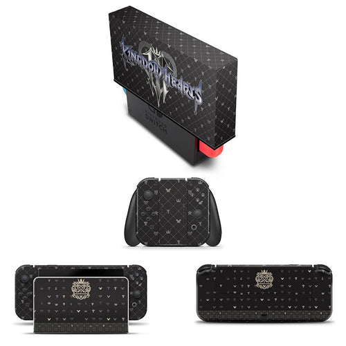 KIT Capa Anti Poeira e Skin Anti-Rage Nintendo Switch 1 Oled - Kingdom Hearts 3