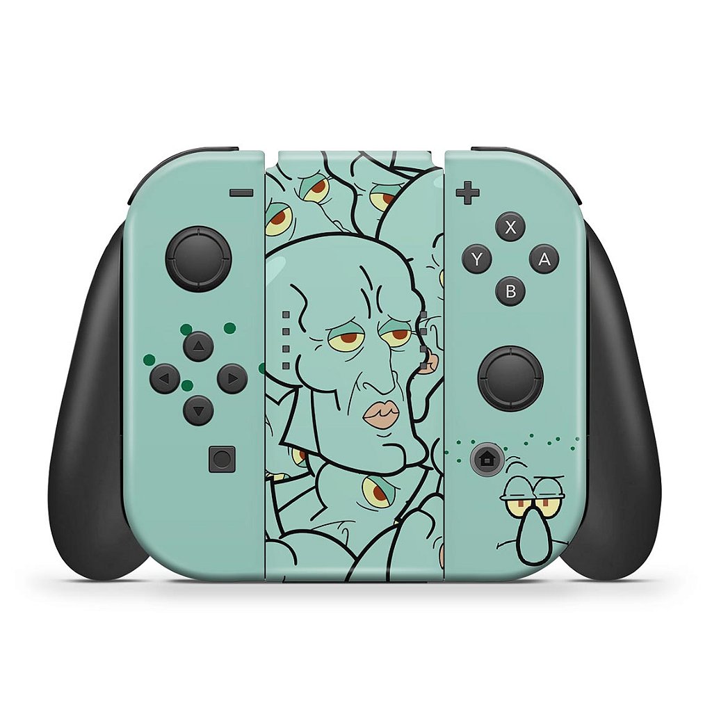KIT Capa Anti Poeira e Skin Anti-Rage Nintendo Switch 1 Oled - Lula Molusco - Pop Arte Skins - foto 5