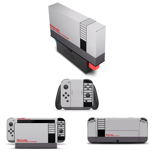 KIT Nintendo Switch Oled Skin e Capa Anti Poeira - Nintendinho Nes