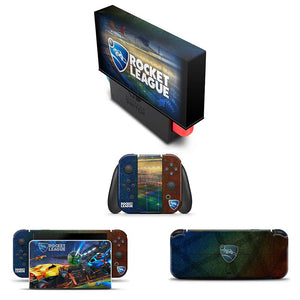 KIT Capa Anti Poeira e Skin Anti-Rage Nintendo Switch 1 Oled - Rocket League