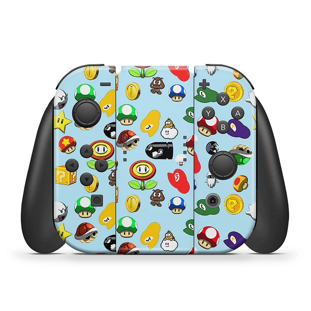 KIT Capa Anti Poeira e Skin Anti-Rage Nintendo Switch 1 Oled - Super Mario - Pop Arte Skins - foto 5