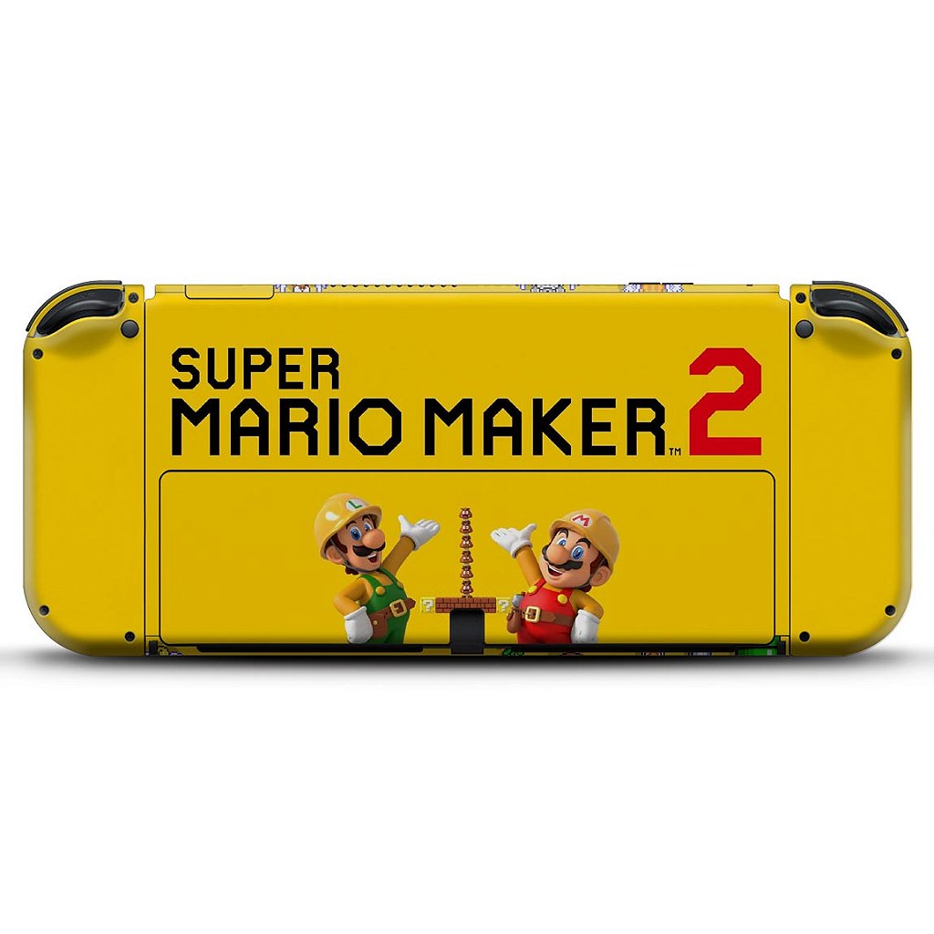 KIT Capa Anti Poeira e Skin Anti-Rage Nintendo Switch 1 Oled - Super Mario Maker 2 - Pop Arte Skins - foto 4